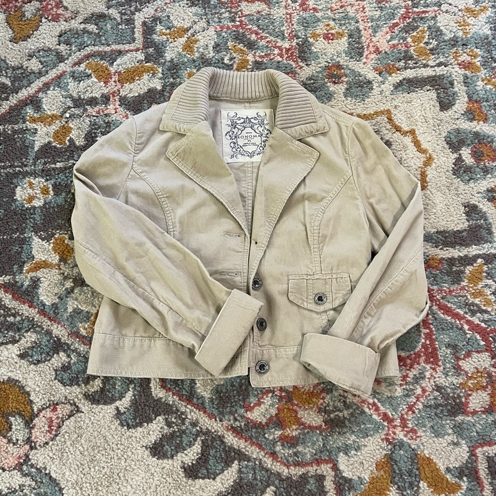 Sonoma brand Corduroy khaki jacket size PS
